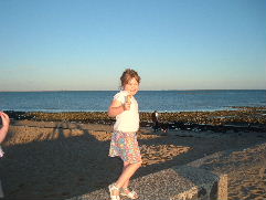 Natalie on the beach at La Tranche