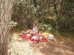 Joss & Zoe during our picnic in the woods